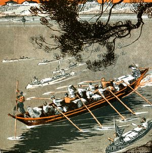 image of canoes