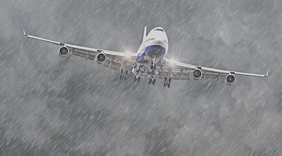 rainy airport