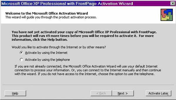installasjon av Windows Office XP